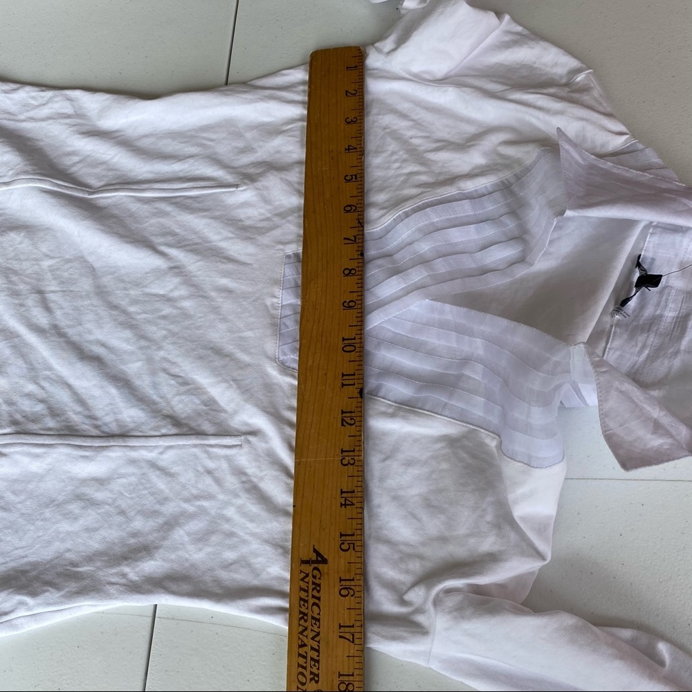 New $118 Nic Zoe White Small Women Blouse - Picture 7 of 8